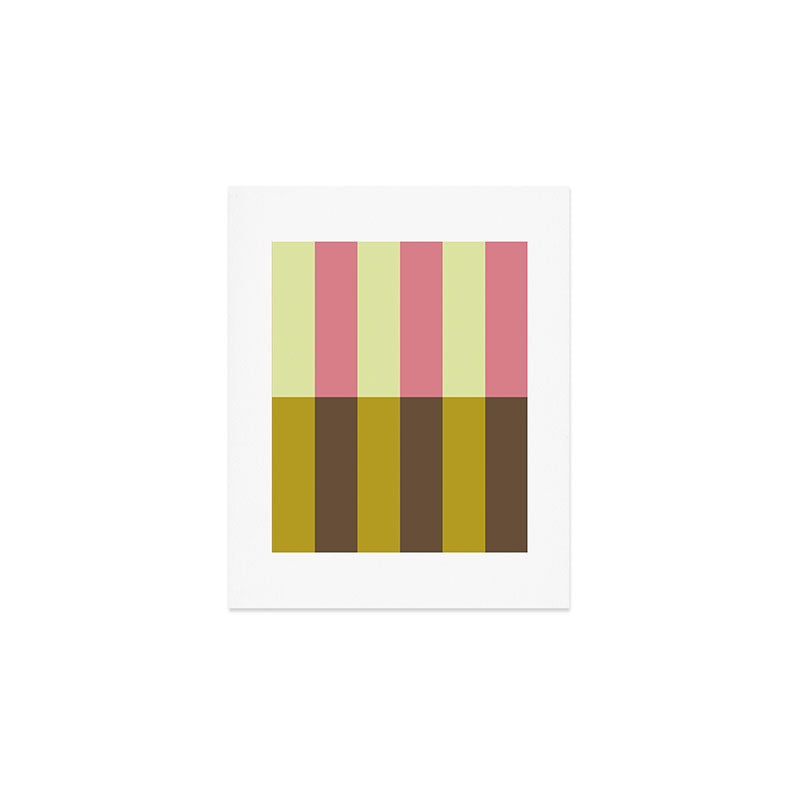 Retro Candy Stripe Pattern Art Print Gallery Image 1