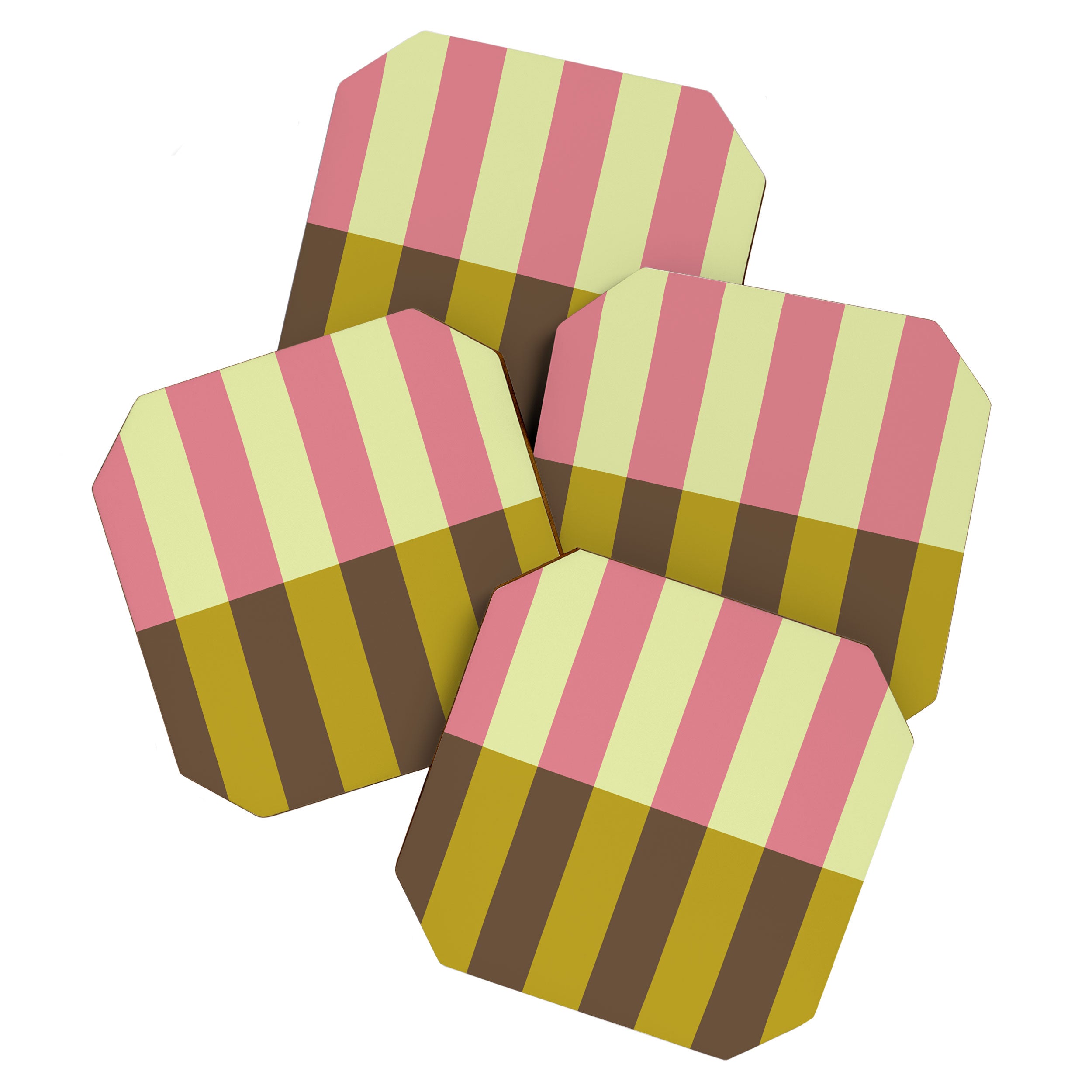 Retro Candy Stripe Pattern Coaster Gallery Image 1