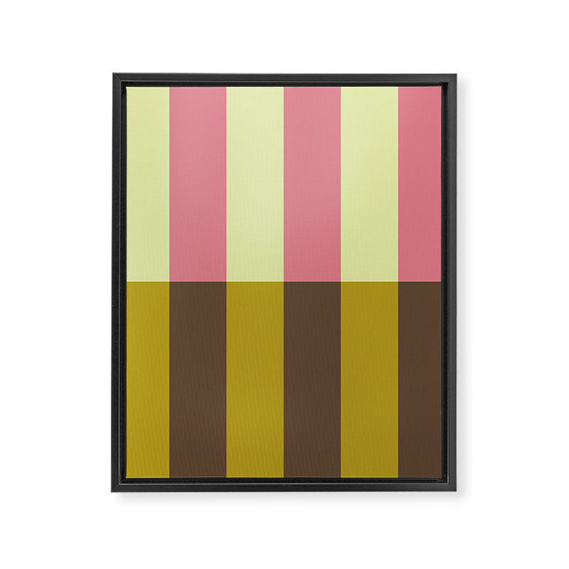 Retro Candy Stripe Pattern Framed Canvas Print Gallery Image 8