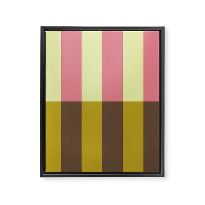 Retro Candy Stripe Pattern Framed Canvas Print Gallery Image 1