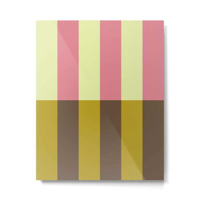Retro Candy Stripe Pattern Metal Print Gallery Image 1
