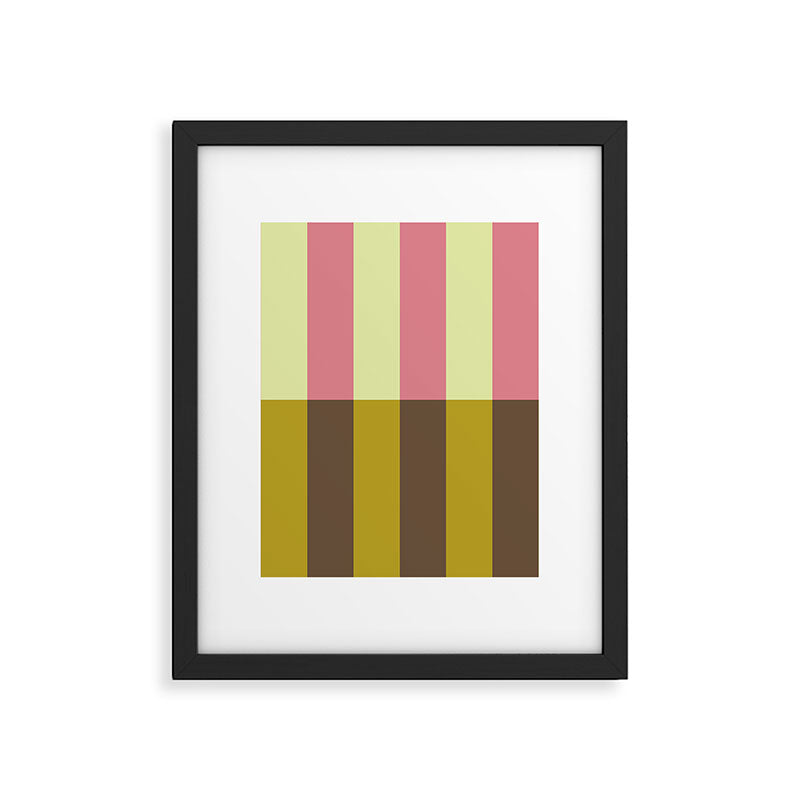 Retro Candy Stripe Pattern Framed Art Print Gallery Image 6