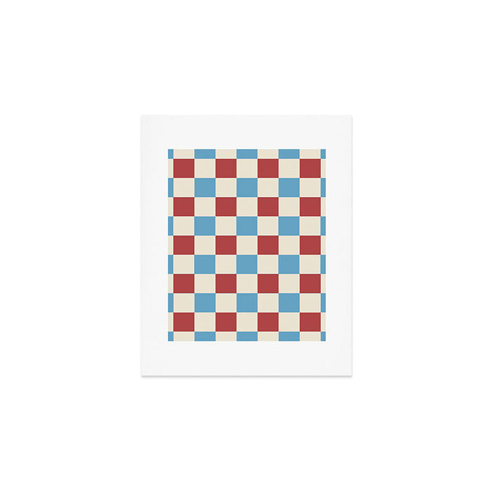 Retro Checkerboard Pattern - Cozy Heirloom Art Print Gallery Image 1