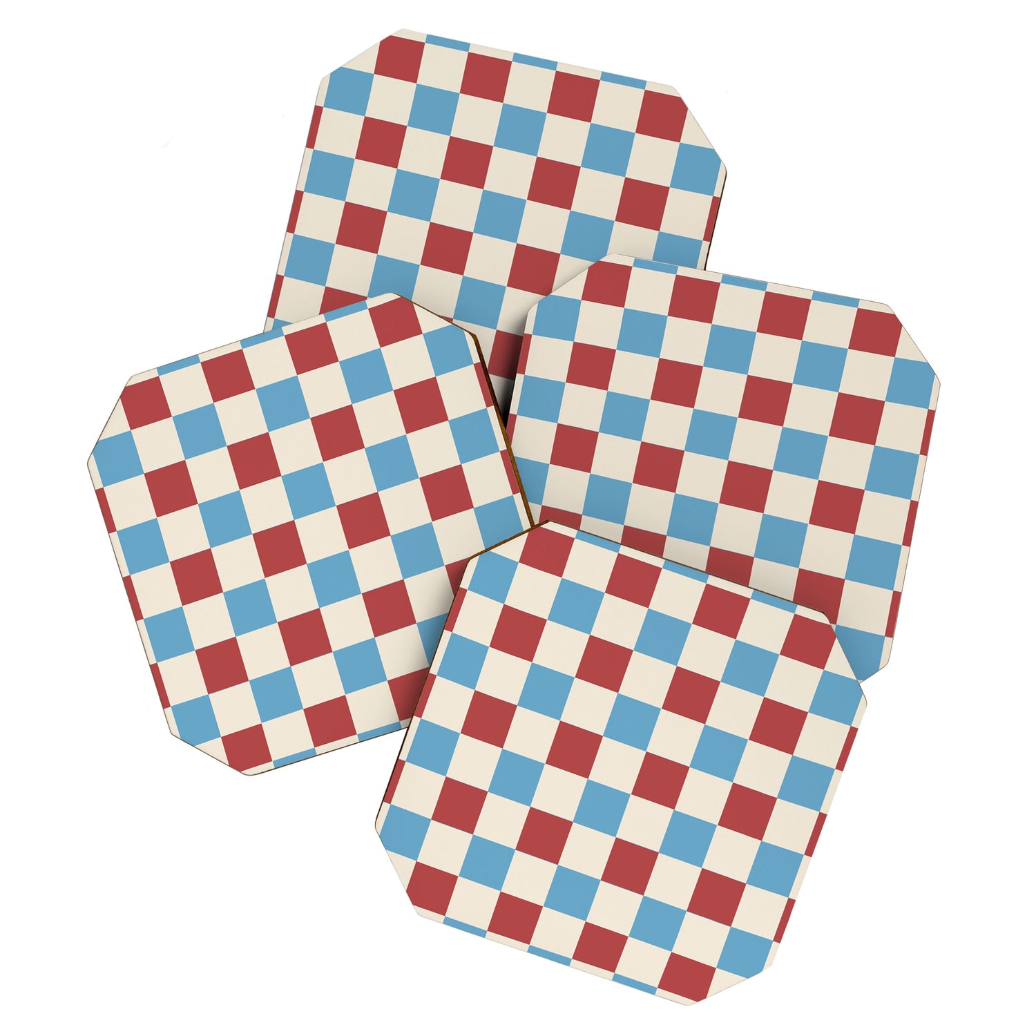Retro Checkerboard Pattern - Cozy Heirloom Coaster Gallery Image 1