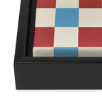 Retro Checkerboard Pattern - Cozy Heirloom Framed Canvas Print Gallery Image 3