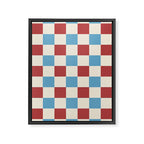 Retro Checkerboard Pattern - Cozy Heirloom Framed Canvas Print Gallery Image 8