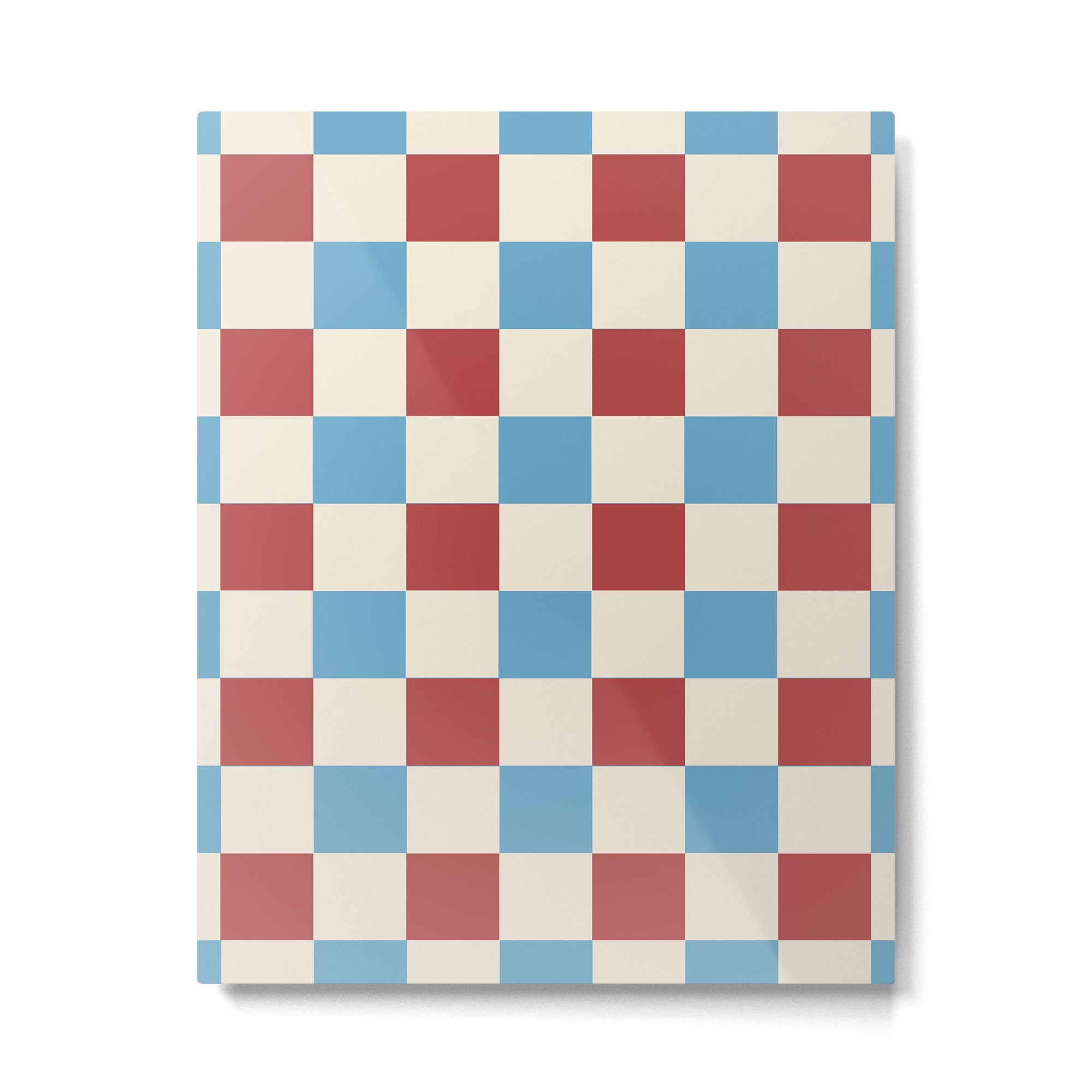Retro Checkerboard Pattern - Cozy Heirloom Metal Print Gallery Image 6