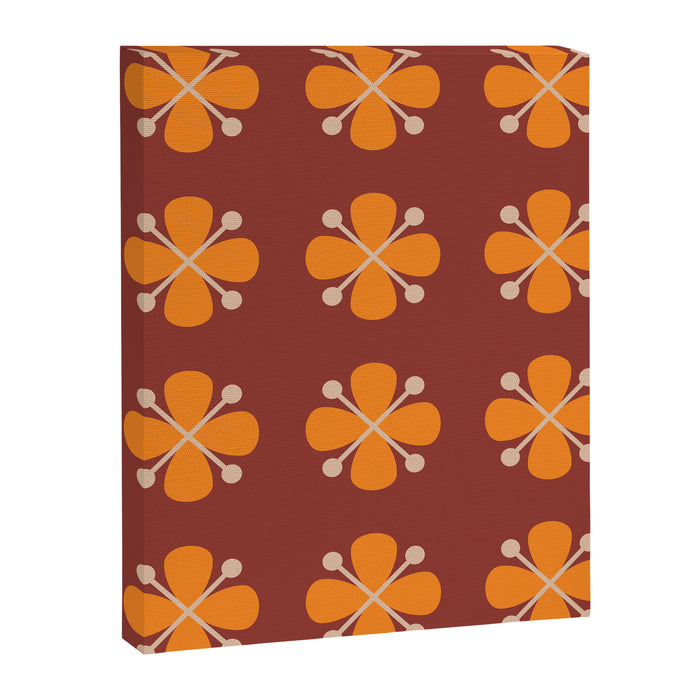 Retro Floral Burst Canvas Print Gallery Image 1