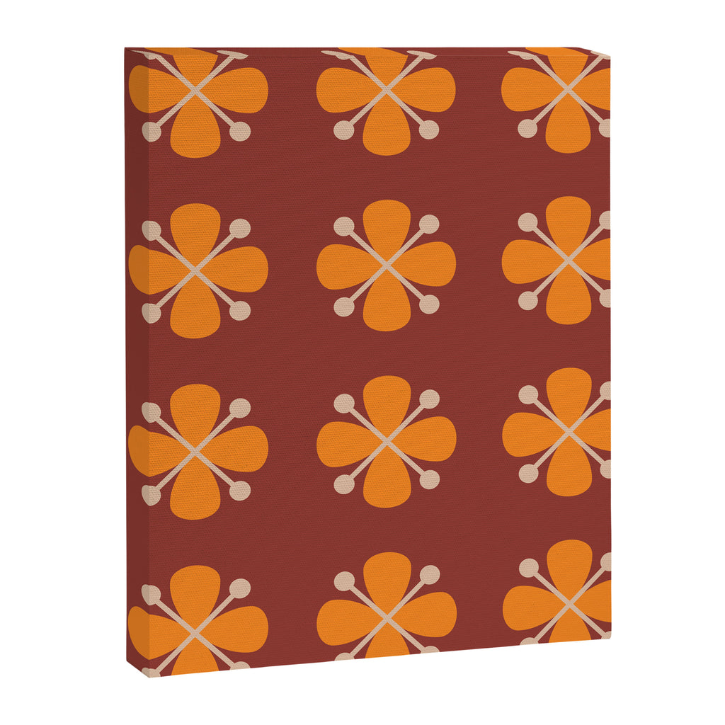 Retro Floral Burst Canvas Print Gallery Image 8