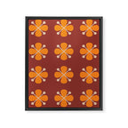 Retro Floral Burst Framed Canvas Print Gallery Image 8