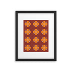 Retro Floral Burst Framed Art Print Gallery Image 6