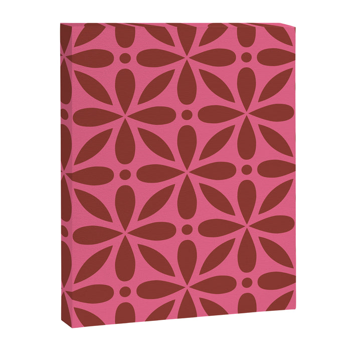 Retro Floral Geometric Pattern Canvas Print Gallery Image 1