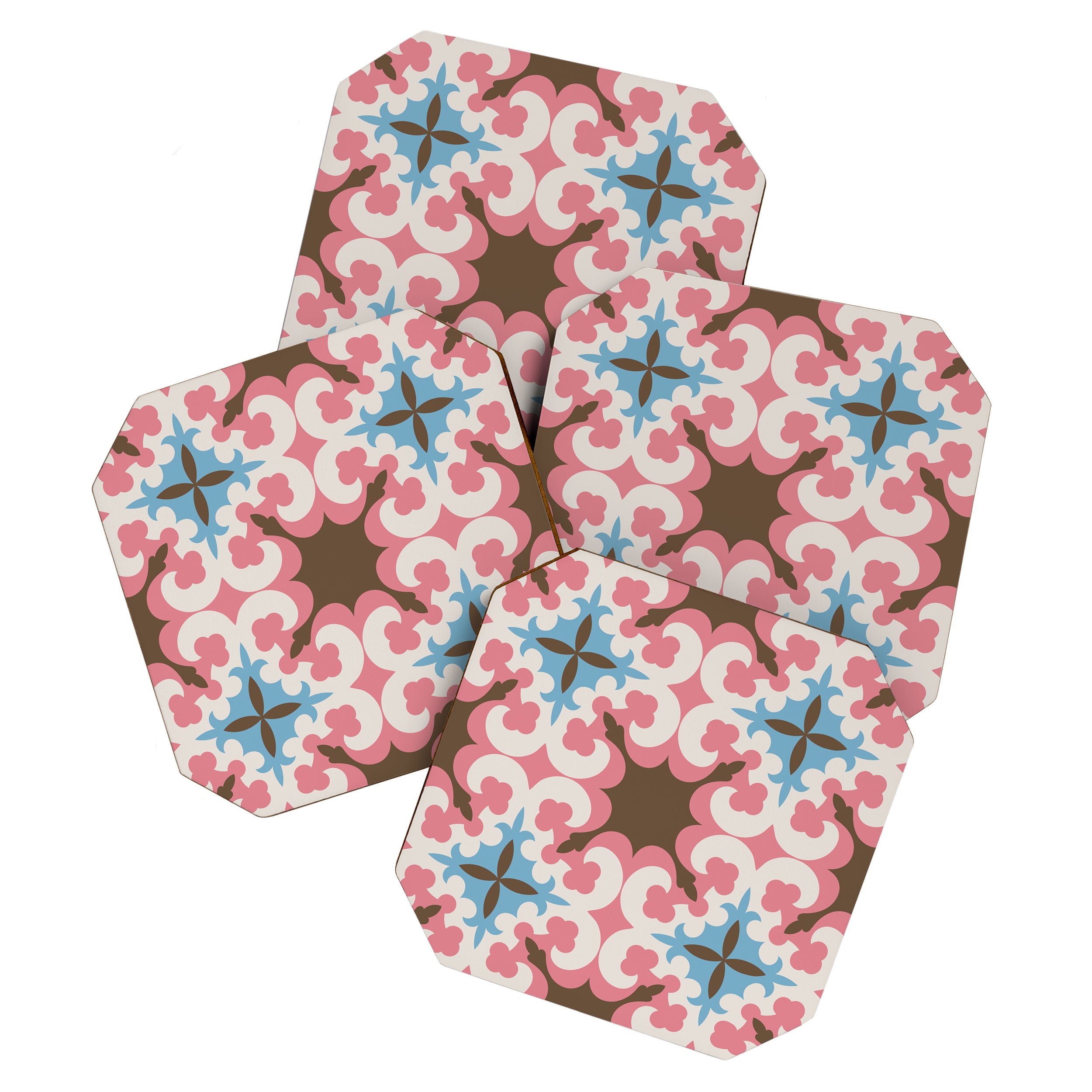 Retro Floral Luxe Revival Coaster Gallery Image 1