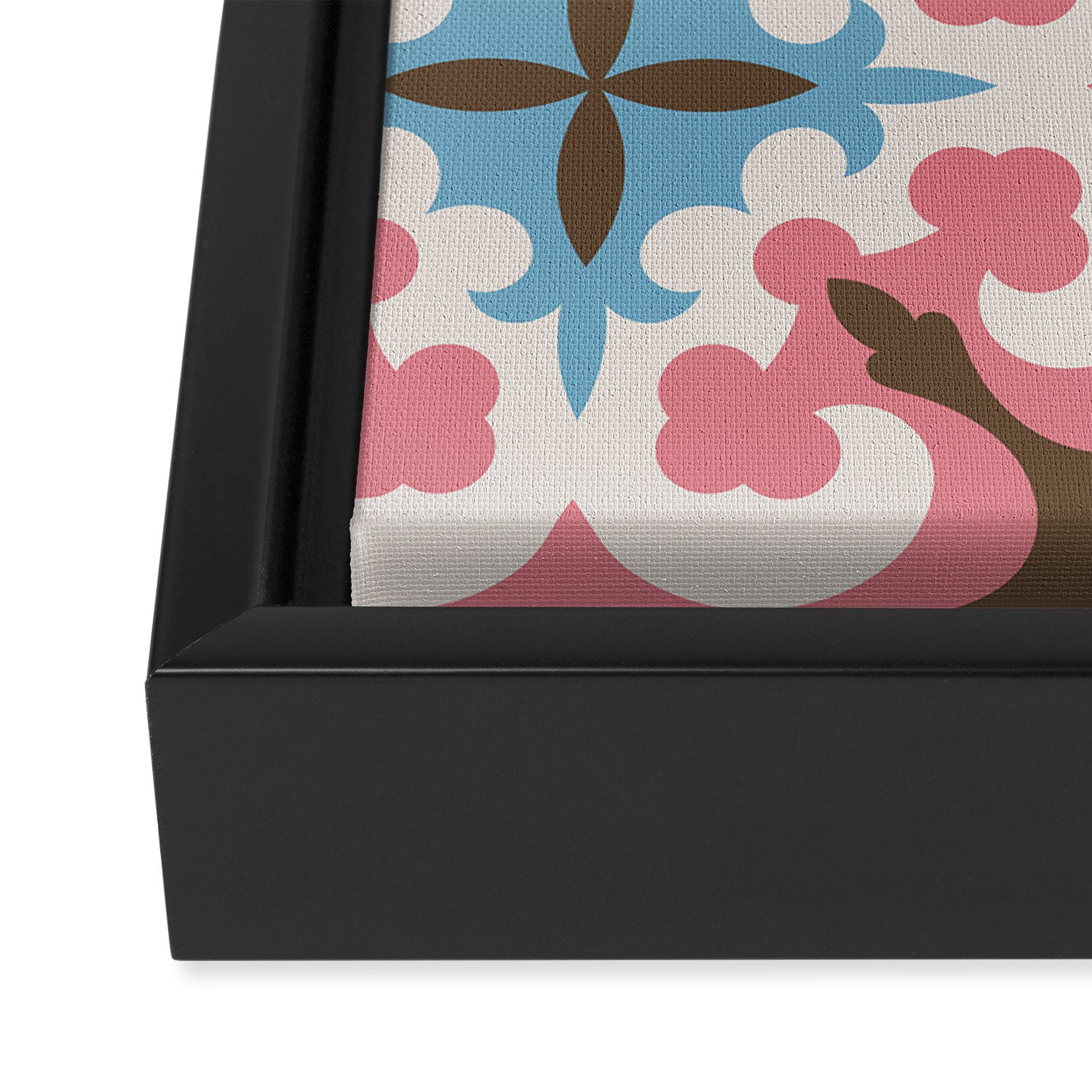 Retro Floral Luxe Revival Framed Canvas Print Gallery Image 3