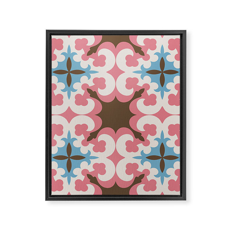 Retro Floral Luxe Revival Framed Canvas Print Gallery Image 8