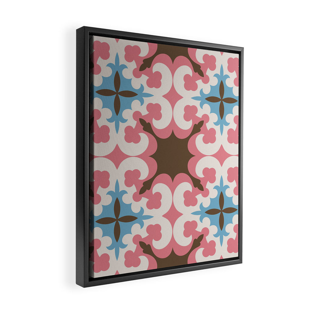 Retro Floral Luxe Revival Framed Canvas Print Gallery Image 2