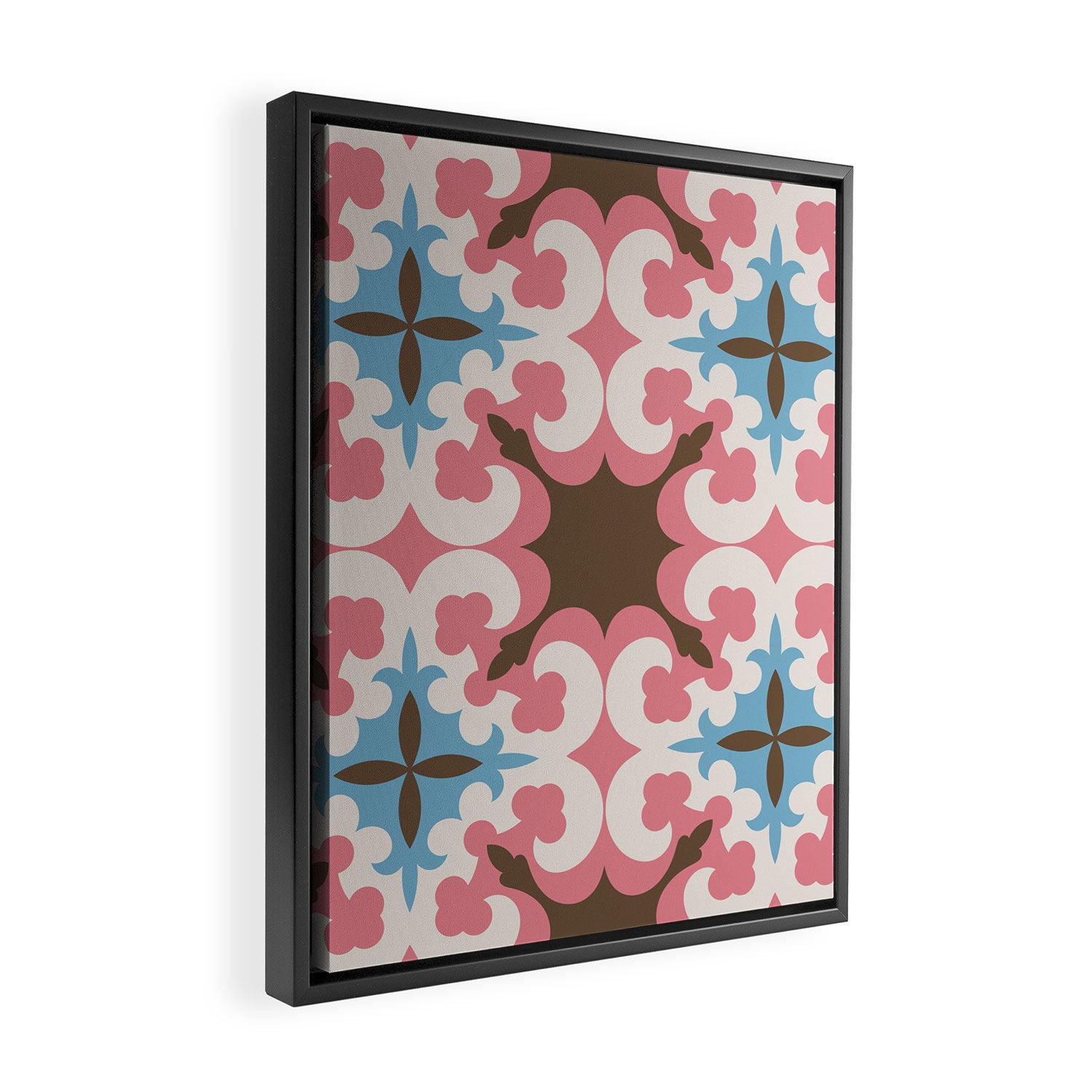 Retro Floral Luxe Revival Framed Canvas Print Gallery Image 2