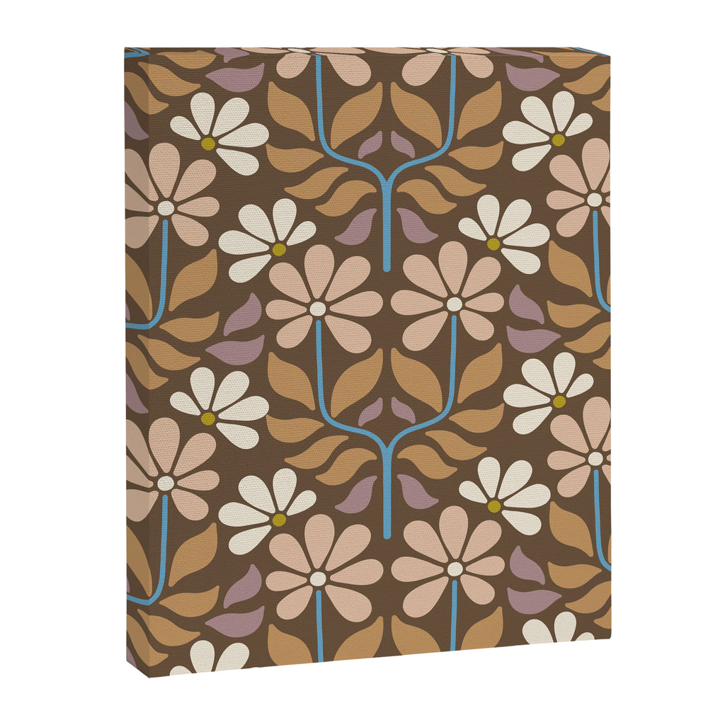 Retro Floral Pattern Bloom Canvas Print Gallery Image 8