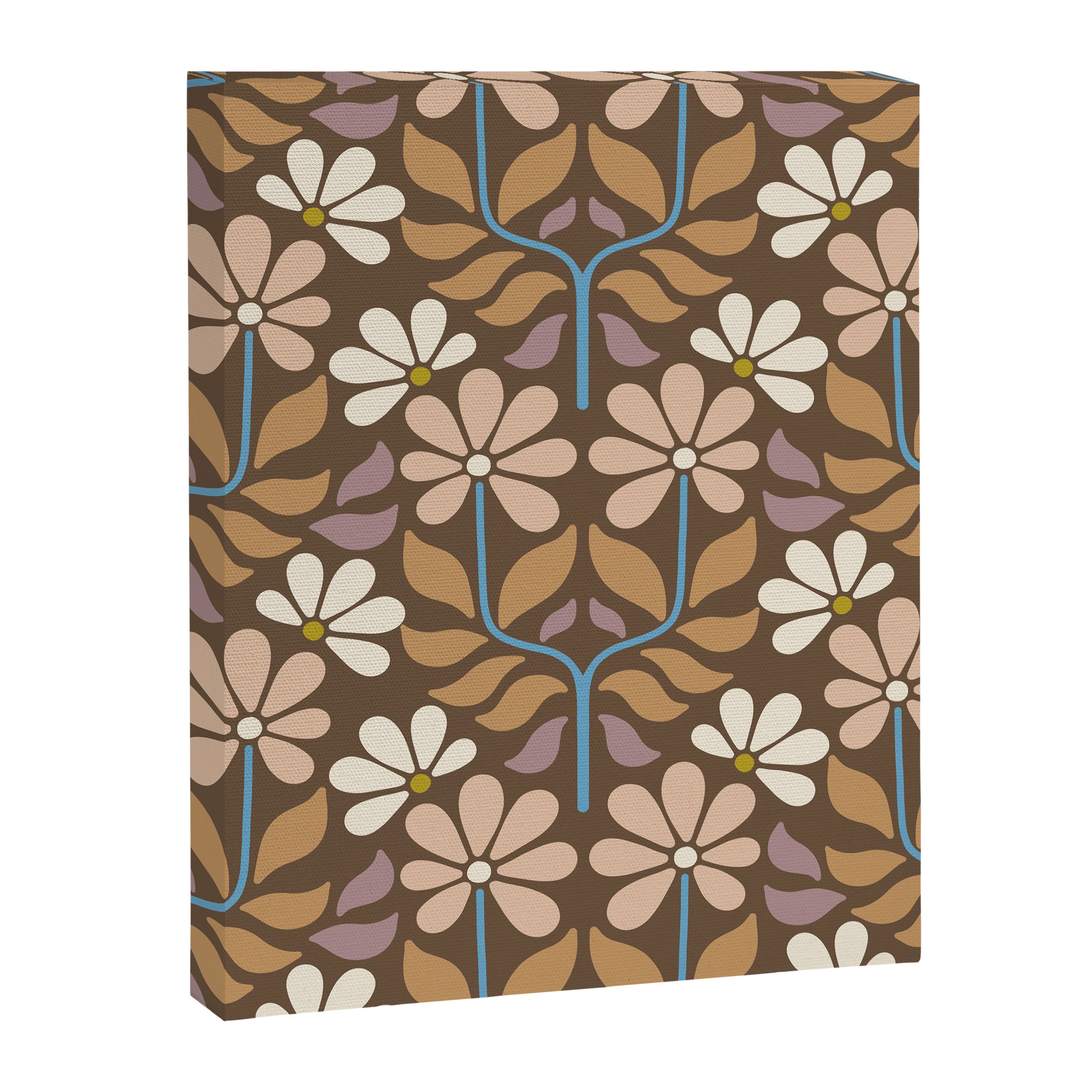 Retro Floral Pattern Bloom Canvas Print Gallery Image 8