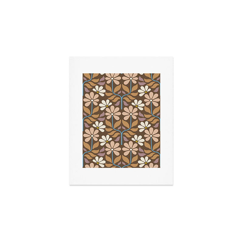 Retro Floral Pattern Bloom Art Print Gallery Image 1