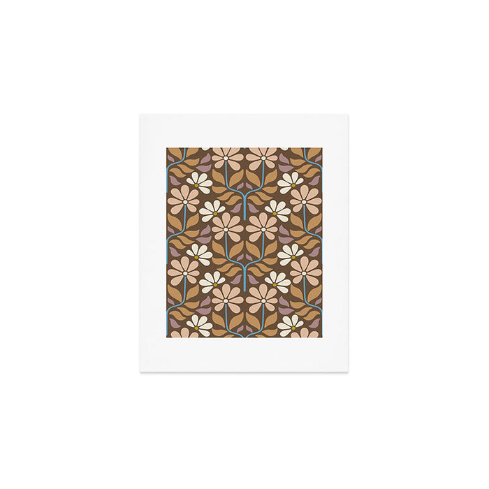 Retro Floral Pattern Bloom Art Print Gallery Image 1