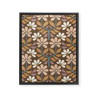 Retro Floral Pattern Bloom Framed Canvas Print Gallery Image 8
