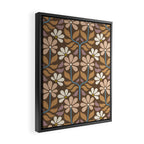 Retro Floral Pattern Bloom Framed Canvas Print Gallery Image 2