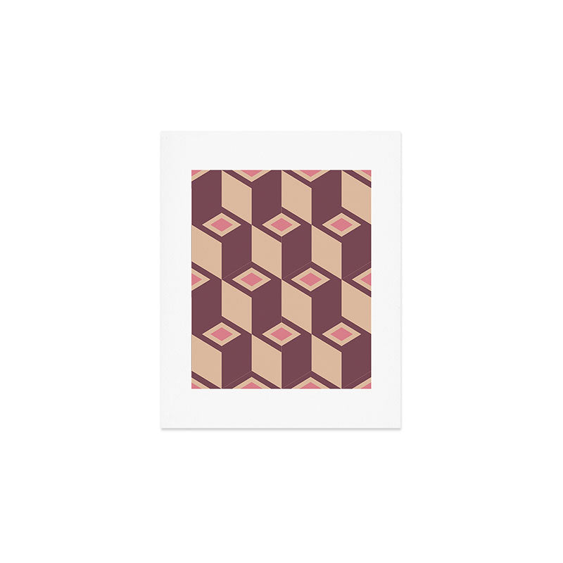 Retro Geometric Bloom Revival Art Print Gallery Image 1