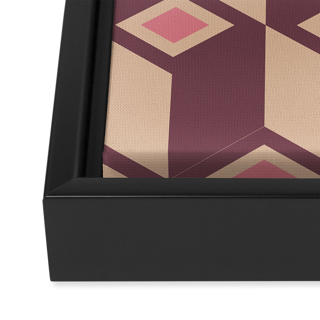 Retro Geometric Bloom Revival Framed Canvas Print Gallery Image 3