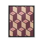 Retro Geometric Bloom Revival Framed Canvas Print Gallery Image 8