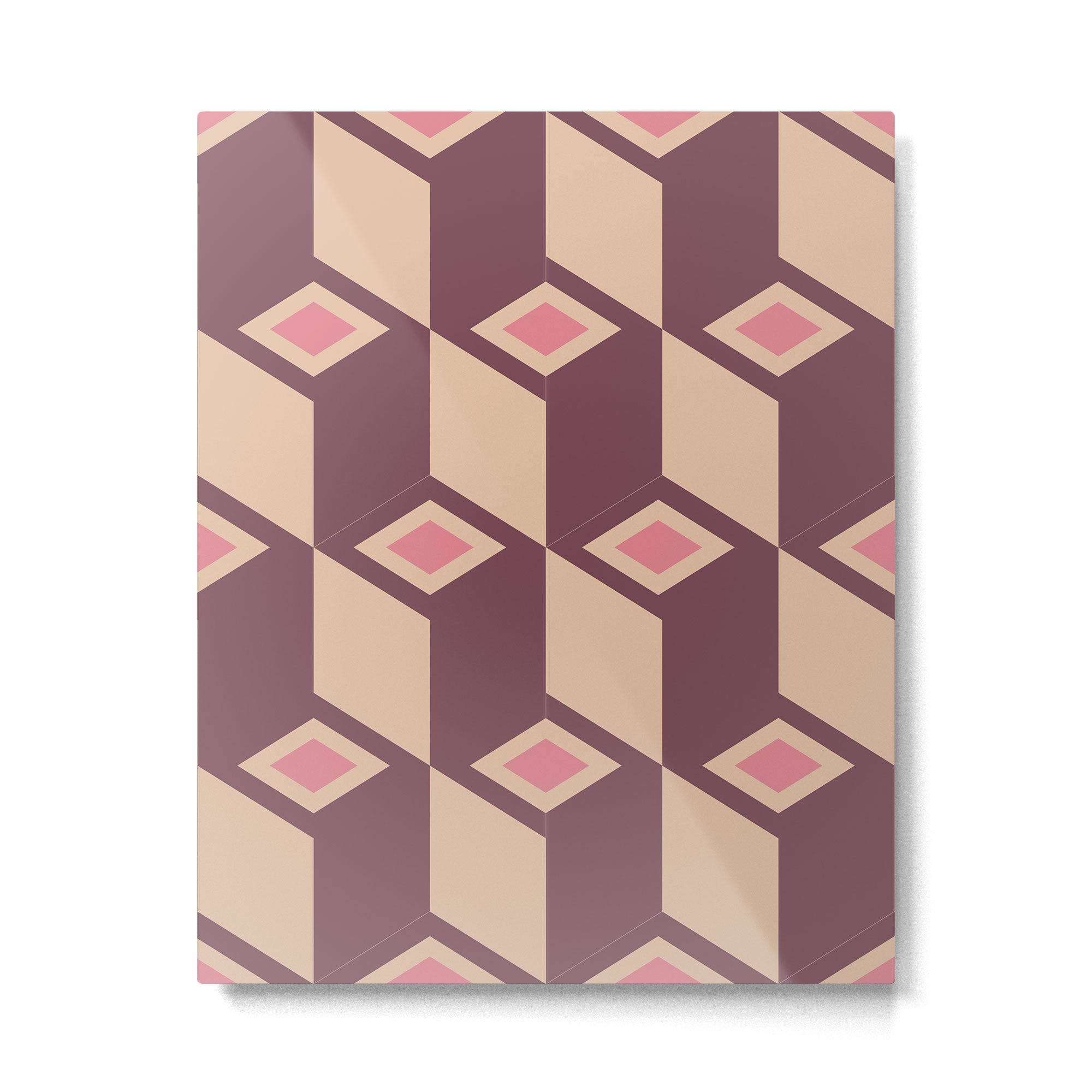 Retro Geometric Bloom Revival Metal Print Gallery Image 6