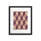 Retro Geometric Bloom Revival Framed Art Print Gallery Image 6
