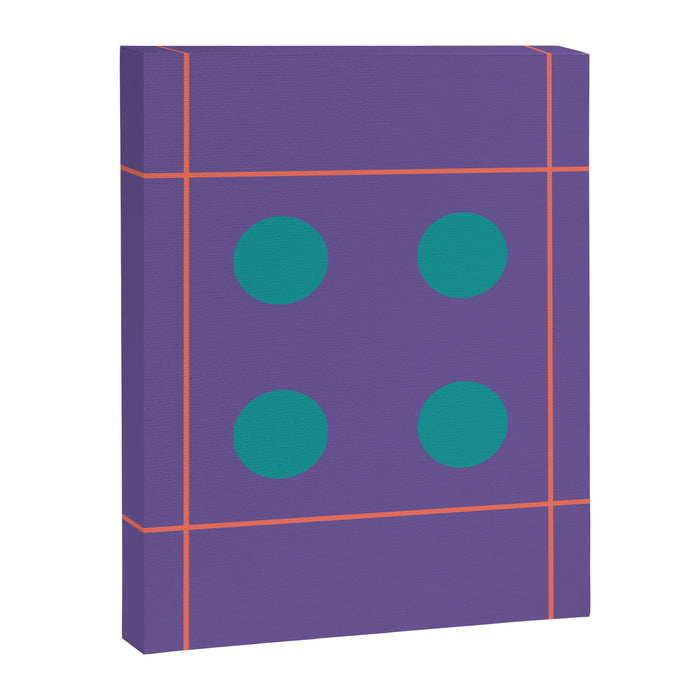 Retro Geometric Circle Grid Canvas Print Gallery Image 1