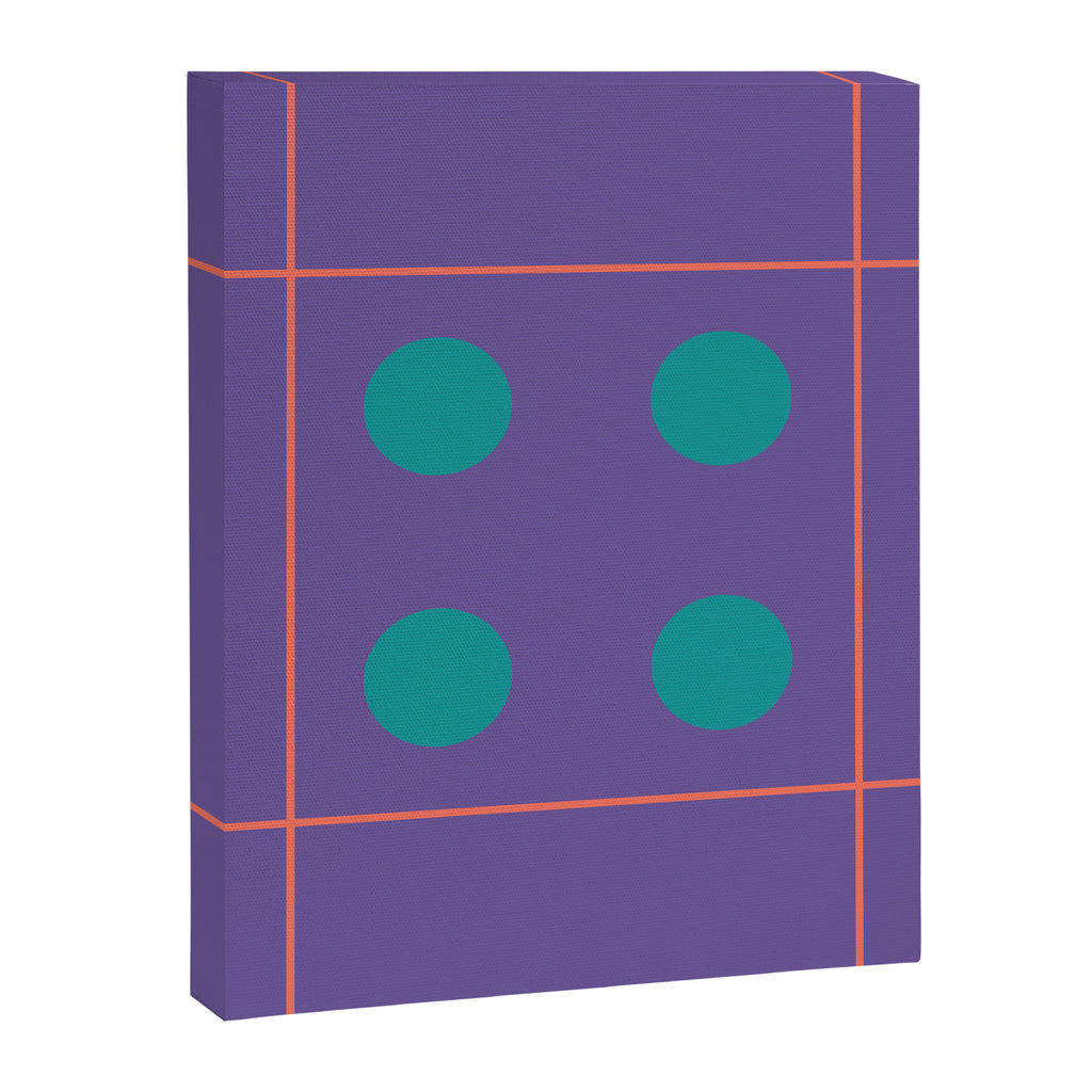 Retro Geometric Circle Grid Canvas Print Gallery Image 8