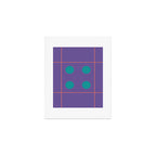 Retro Geometric Circle Grid Art Print Gallery Image 1