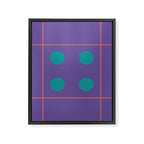 Retro Geometric Circle Grid Framed Canvas Print Gallery Image 8