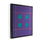 Retro Geometric Circle Grid Framed Canvas Print Gallery Image 2