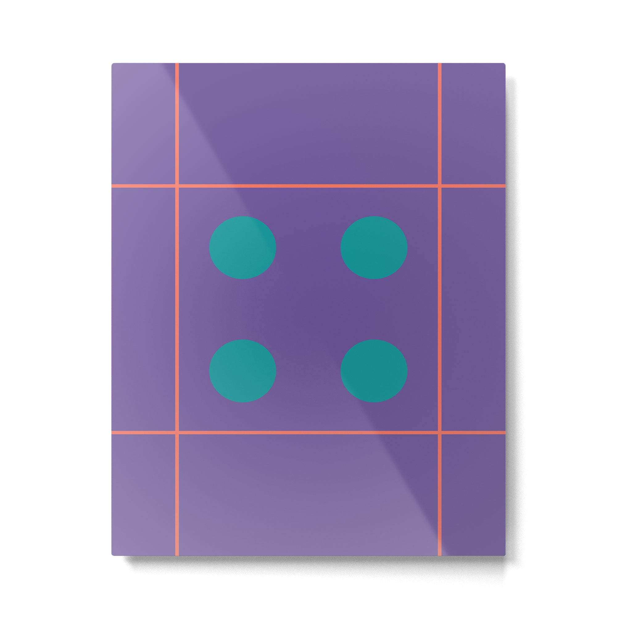 Retro Geometric Circle Grid Metal Print Gallery Image 6