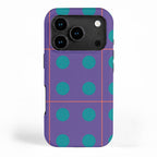 Retro Geometric Circle Grid iPhone Case Gallery Image 1