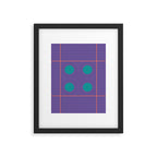 Retro Geometric Circle Grid Framed Art Print Gallery Image 6