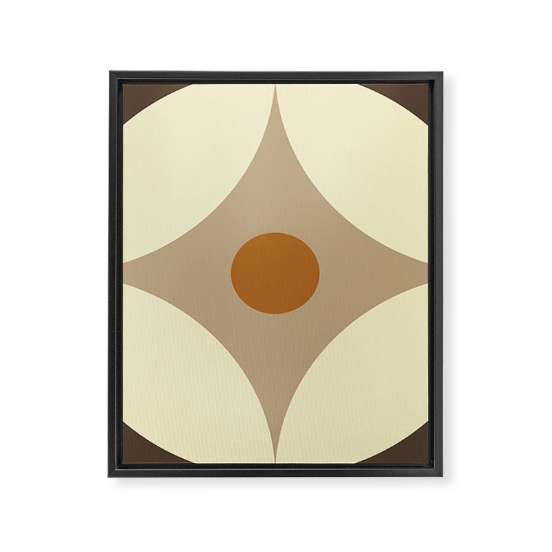 Retro Geometric Circle Pattern Framed Canvas Print Gallery Image 8