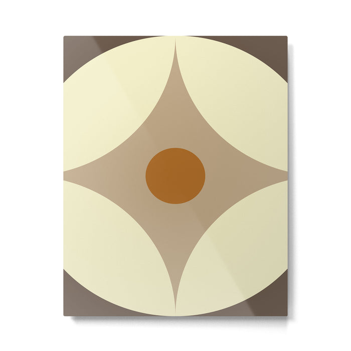 Retro Geometric Circle Pattern Metal Print Gallery Image 1