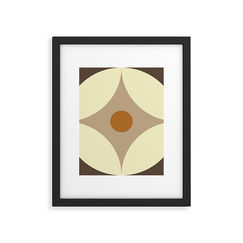 Retro Geometric Circle Pattern Framed Art Print Gallery Image 6