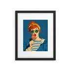 Retro Pop Lollipop Girl Framed Art Print Gallery Image 5