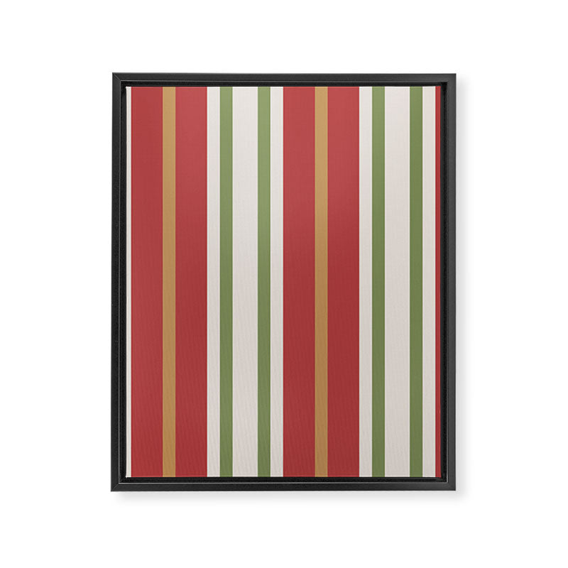 Retro Striped Color Harmony Framed Canvas Print Gallery Image 8