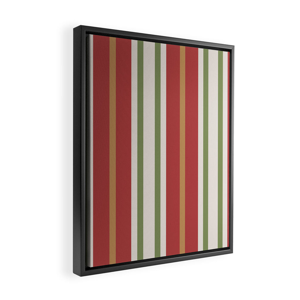 Retro Striped Color Harmony Framed Canvas Print Gallery Image 2
