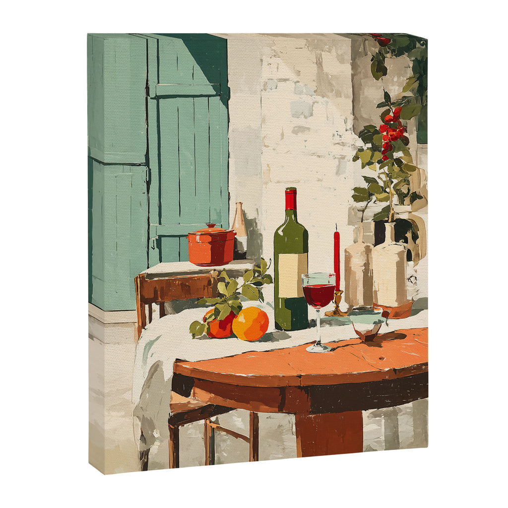 Rustic Holiday Courtyard Still Life Canvas Print Gallery Image 8