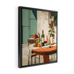Rustic Holiday Courtyard Still Life Framed Canvas Print Gallery Image 2