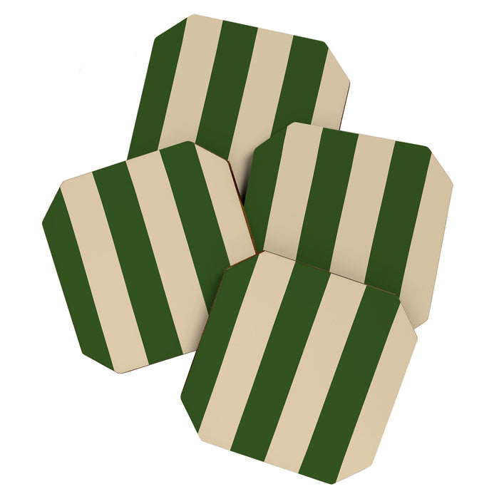 Sawdust and Pine Striped Harmony Coaster Gallery Image 1