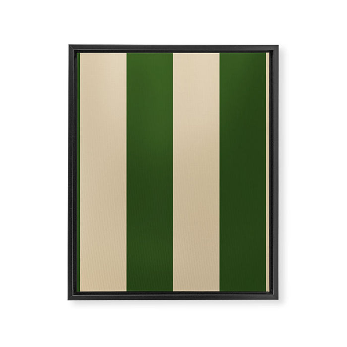 Sawdust and Pine Striped Harmony Framed Canvas Print Gallery Image 1